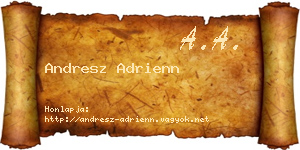 Andresz Adrienn névjegykártya